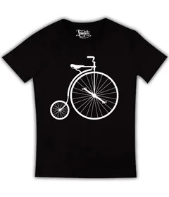 Прикольные футболки: велосипед-паук на черной